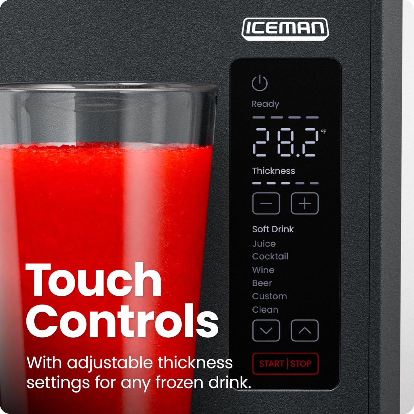 by Chefman Slush-Ease 68Oz Slushie Machine, 48Oz Liquid Capacity Frozen Drink Maker & Slushy Machine with 5 Presets and LED Display, Perfect for Frozen Margaritas, Frappes, Smoothies & Shakes
