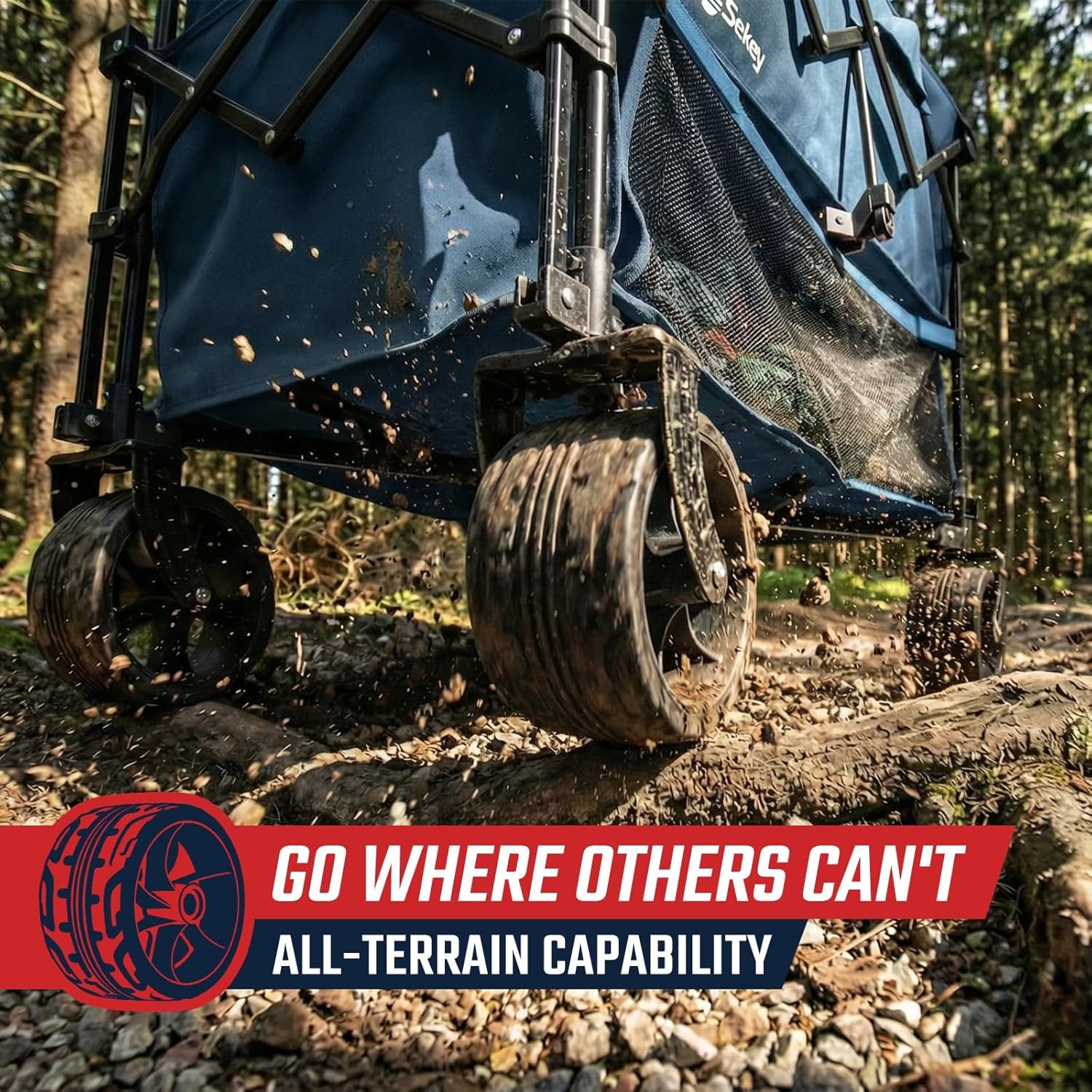 400L Double-Decker Wagon, 500 Lb Capacity, 50 in Extender