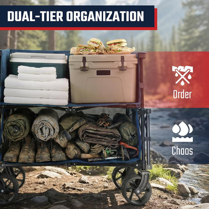400L Double-Decker Wagon, 500 Lb Capacity, 50 in Extender