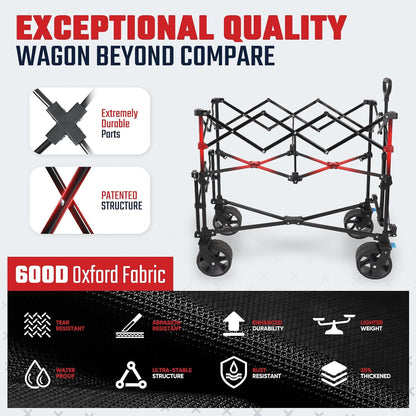 400L Double-Decker Wagon, 500 Lb Capacity, 50 in Extender